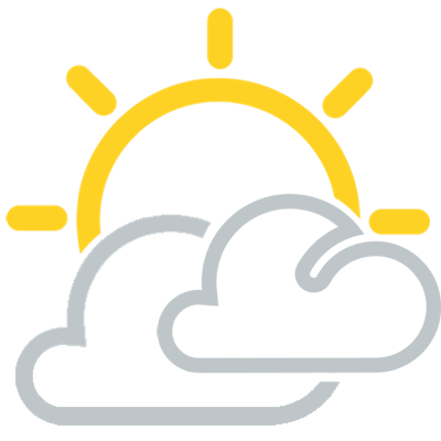 Sun and Clouds Clipart