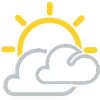 Sun and Clouds Clipart